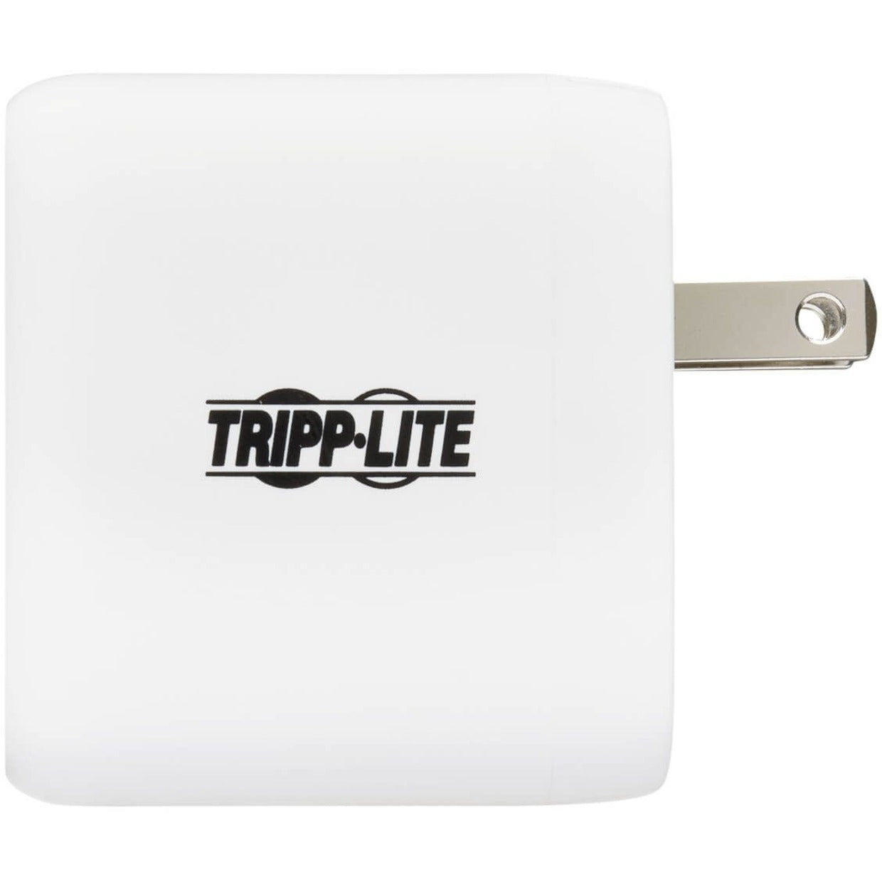 Profile view of Tripp Lite USB-C charger showing sleek white design-alternate-image3