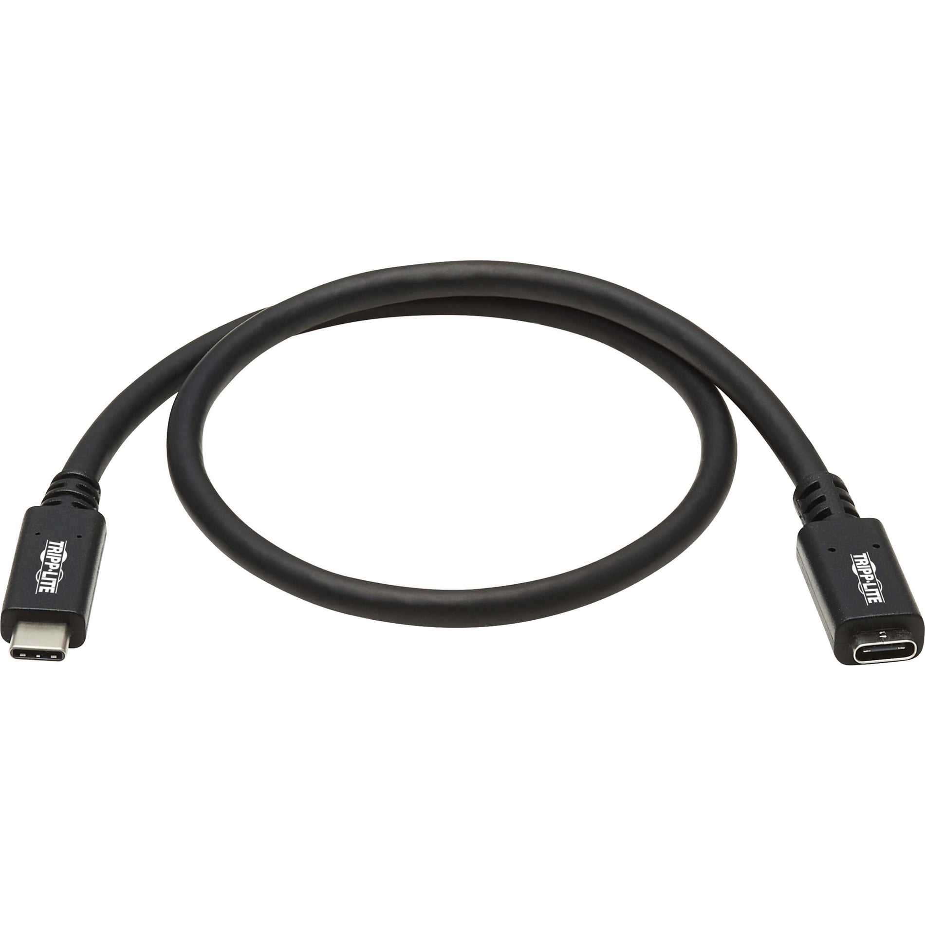 Cable de Extensión USB-C Tripp Lite U421-006 M/F Negro 6 pies (1.8 m) Carga Rápida Carga Entrega de Potencia USB (USB PD) Conectar y Usar