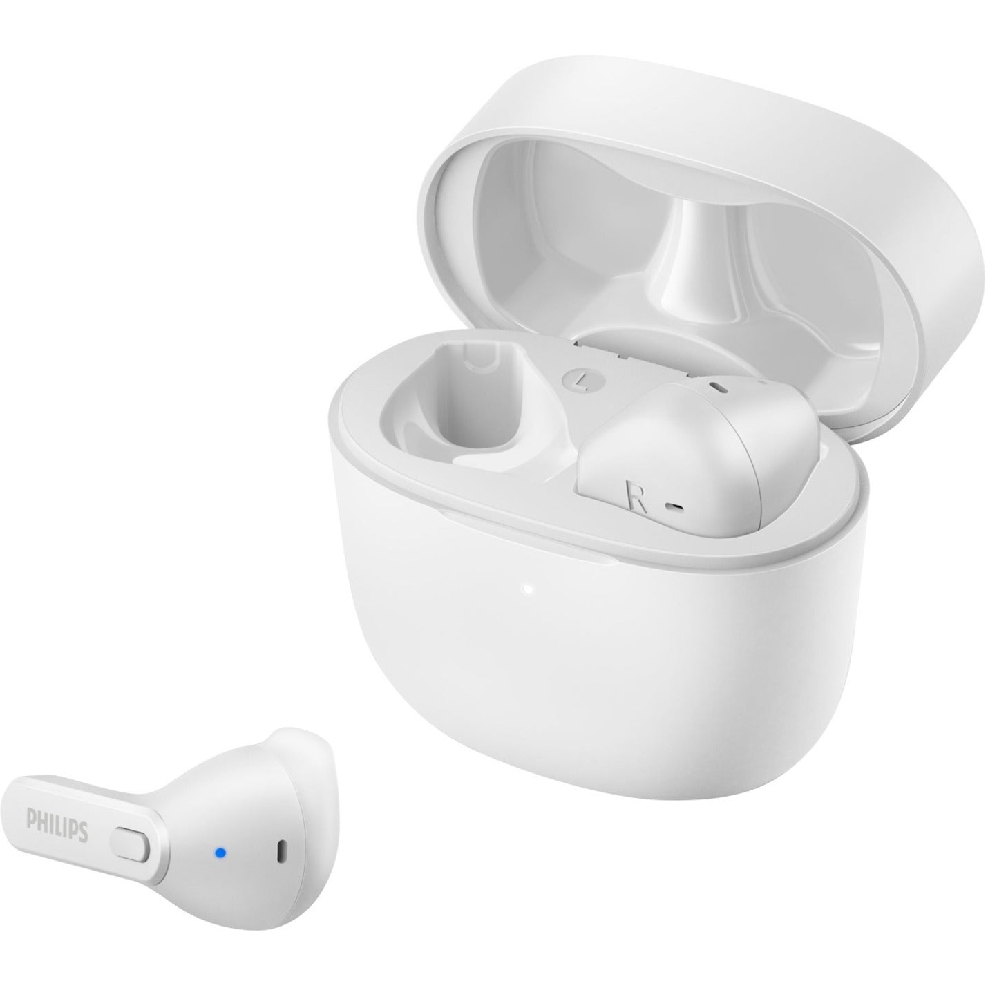 Philips TAT2236WT/00 True Wireless Headphones, Lightweight, Comfortable, Rechargeable Battery, IPX4, White