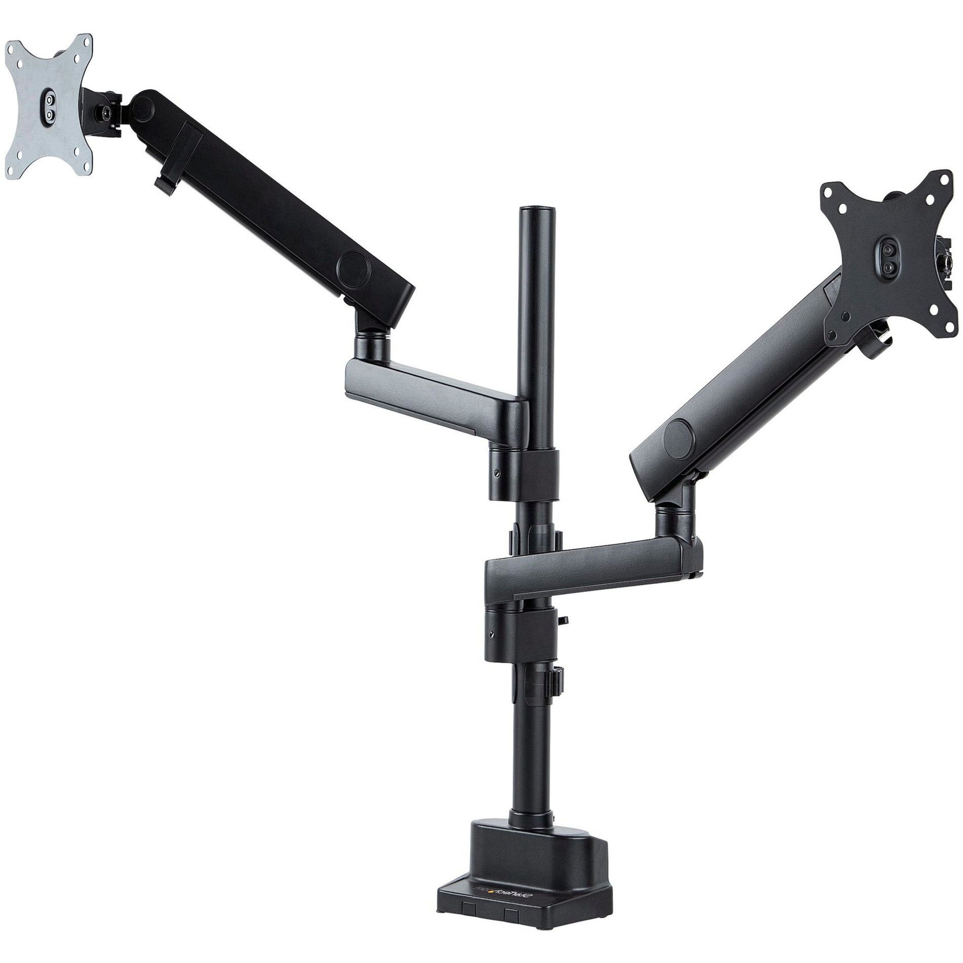 StarTech.com ARMDUALPIVOT Mounting Arm, Height Adjustable Full Motion Monitor Mount for 2x VESA Displays up to 32"/17lb, Stackable Arms