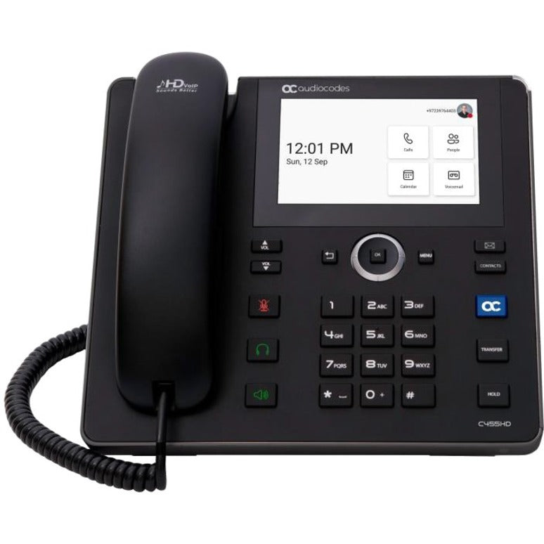 Teléfono IP AudioCodes TEAMS-C455HD C455HD PoE GbE Montable en Pared Negro. Marca: AudioCodes - Traducir: AudioCodes.