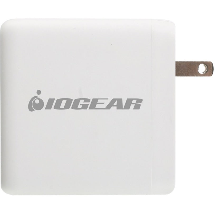 IOGEAR GPAWC100W جهاز شحن USB-C GaN بقوة 100 واط، شحن سريع لجهاز MacBook Pro والمزيد