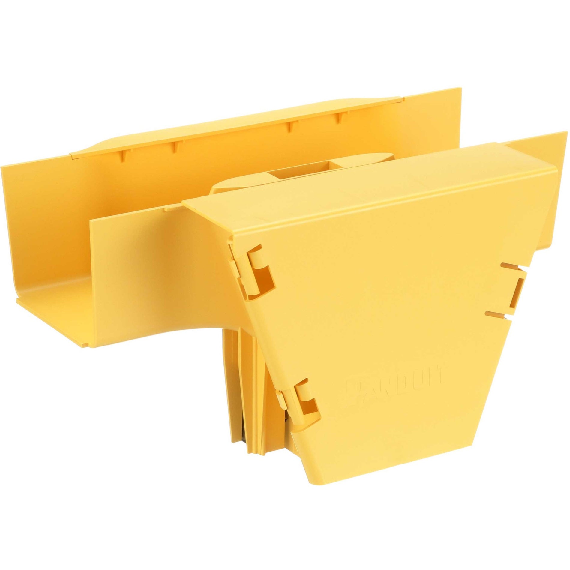 Panduit FRVT4X4LYL FiberRunner® Tee Vertical 90° 4x4 Amarillo Accesorio de Enrutamiento de Cable con Puerta Sentada