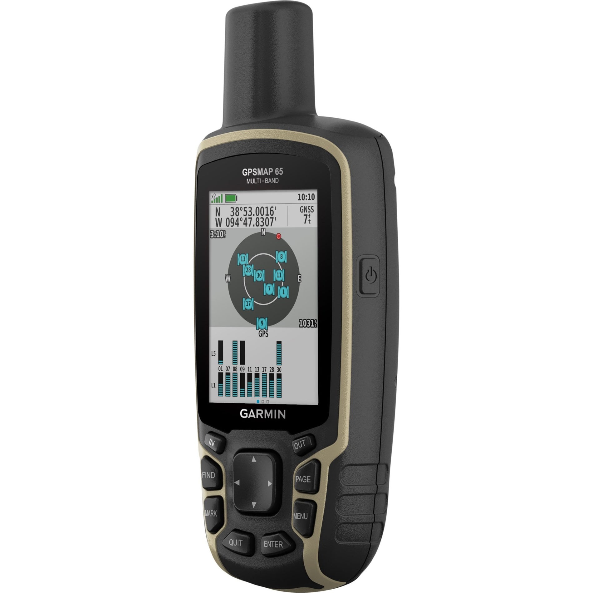 Garmin 010-02451-00 GPSMAP 65 Multi-Band GPS Handheld, Preloaded Maps, 2.6" Color Display, Bluetooth