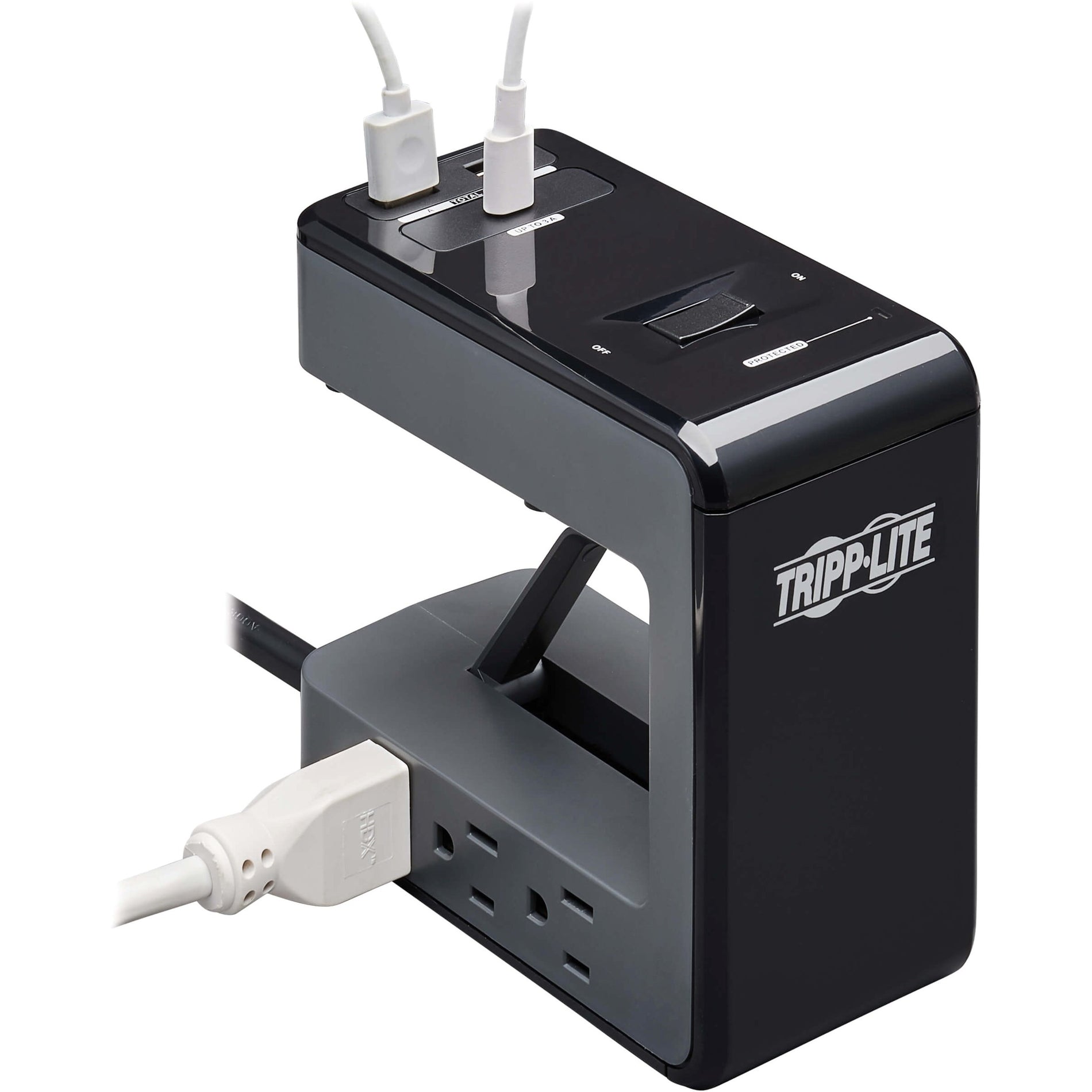 Tripp Lite surge protector showing multiple devices connected-alternate-image9