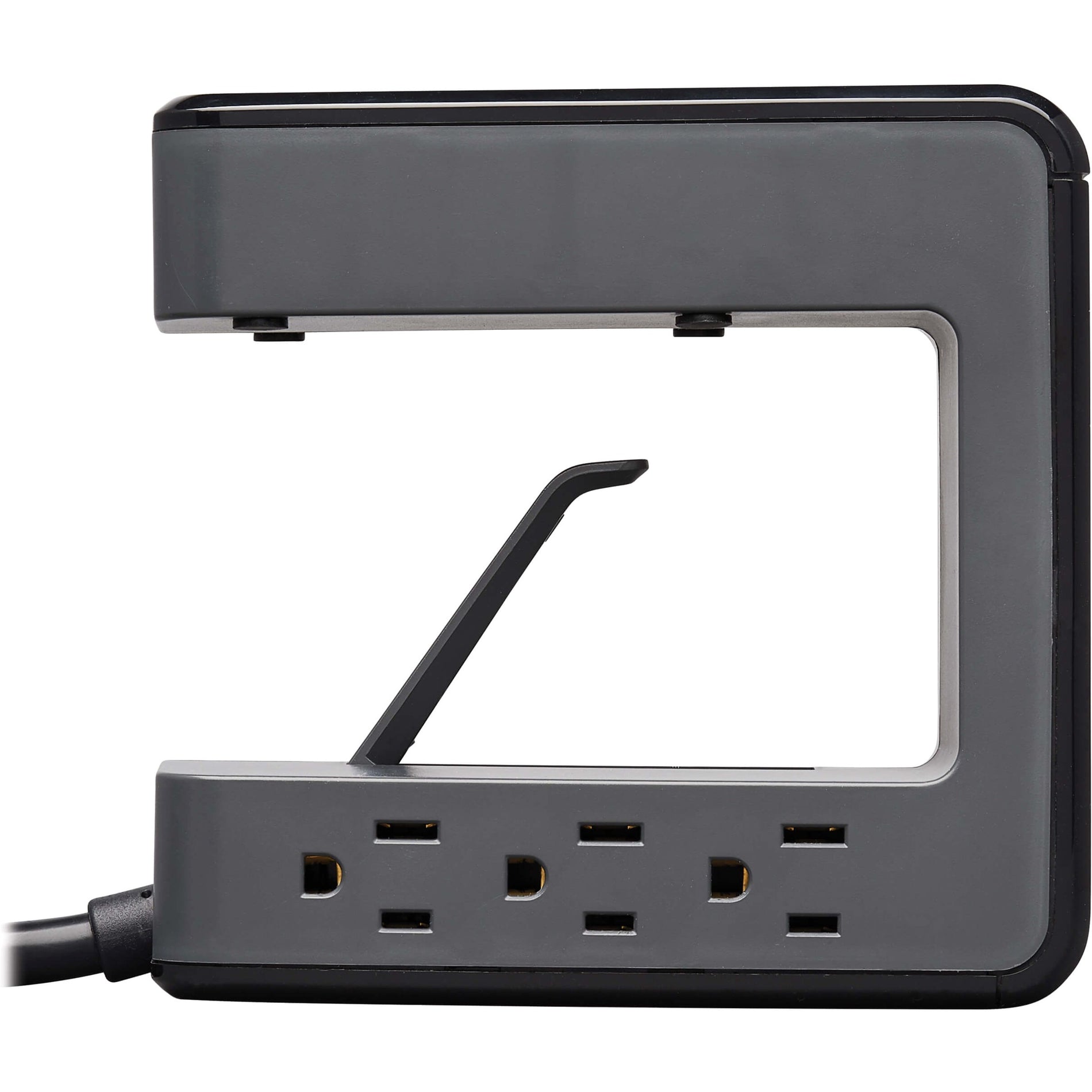 Close-up of Tripp Lite surge protector's six-outlet configuration-alternate-image4