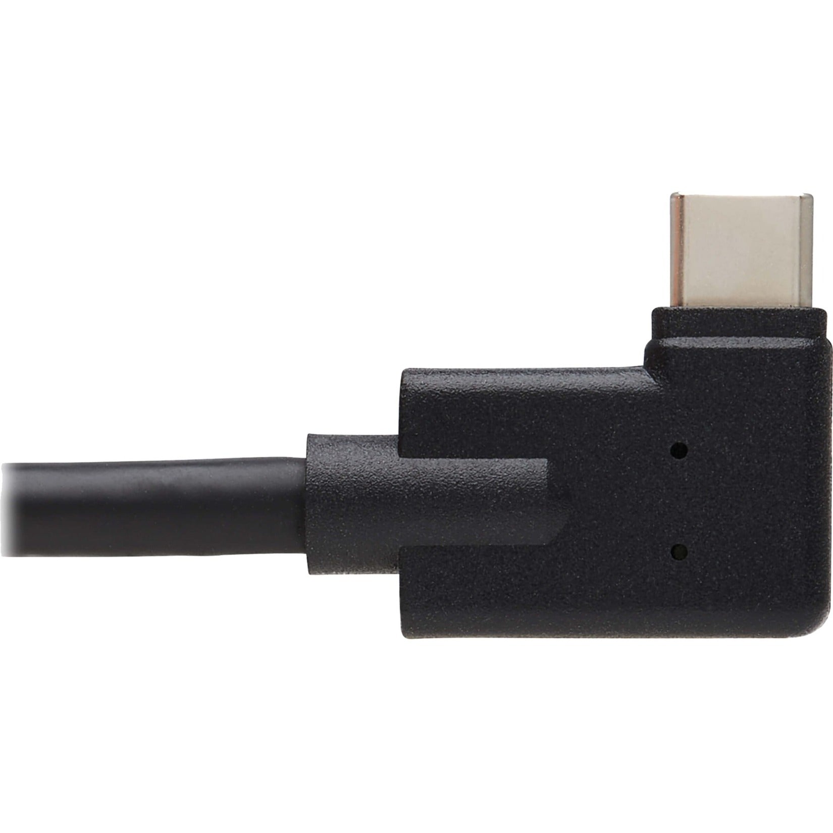 Tripp Lite U421-20N-G2-RA Cable de Extensión USB-C M/F Negro 20 pulgadas (0.5 m) Resistente a Doblado Carga Rápida Entrega de Energía USB (USB PD) Conector en Ángulo Recto Resistente a Tensión Conectar y Usar