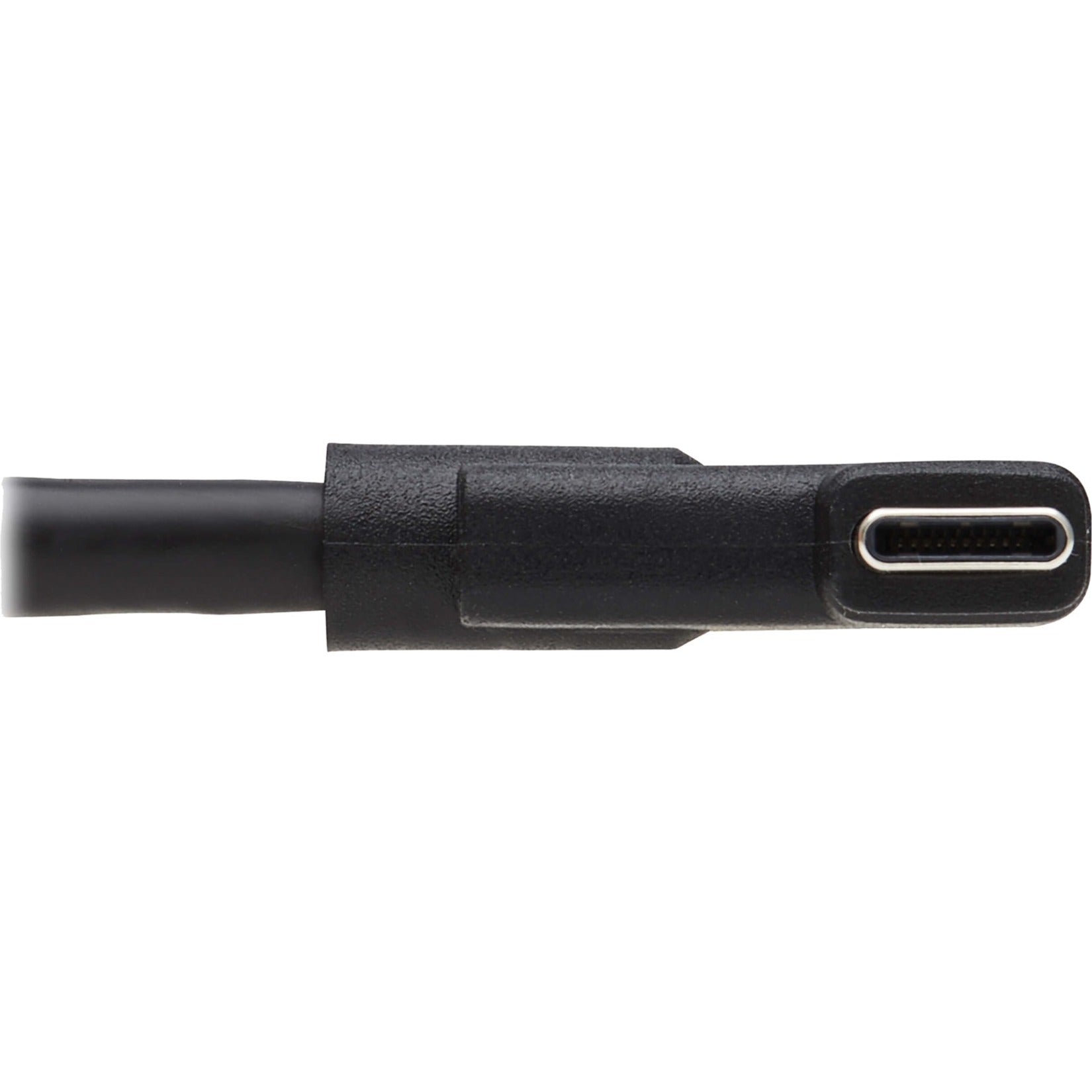 Tripp Lite U421-20N-G2-RA USB-C Verlängerungskabel M/F Schwarz 20 Zoll (05 m) Biegefest Schnellladefunktion USB-Power Delivery (USB PD) Rechtwinkliger Anschluss Zugentlastung Plug & Play