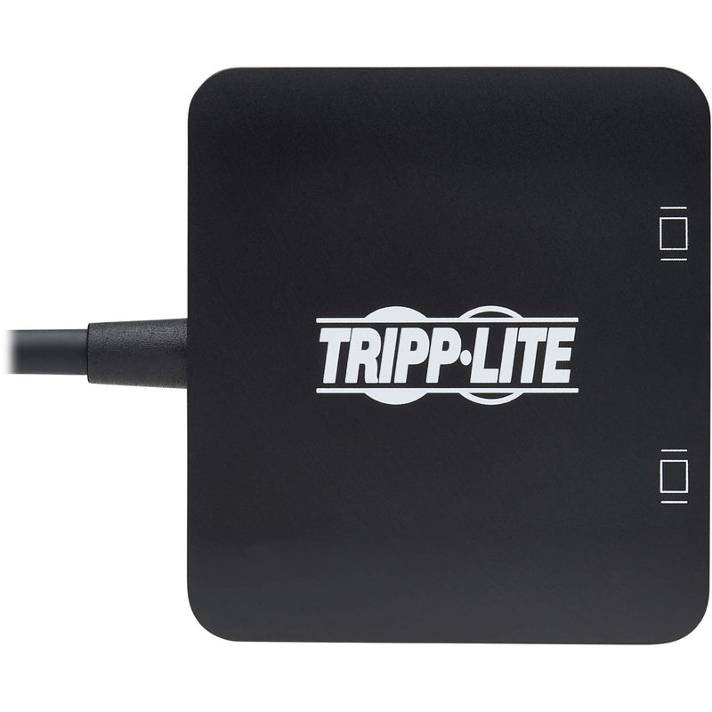 Top view of Tripp Lite adapter showing brand logo and construction