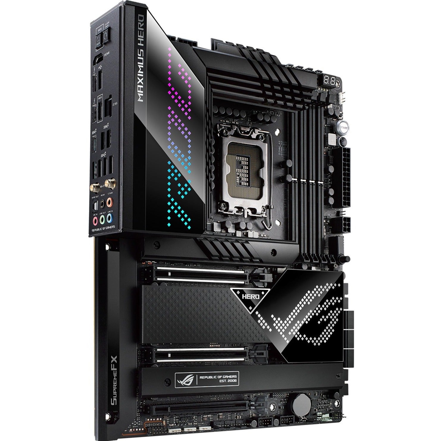 Asus ROG MAXIMUS Z690 HERO Desktop Motherboard ROG MAXIMUS Z690 HERO Intel Z690 Chipset Socket LGA-1700 Intel Optane Memory Ready ATX