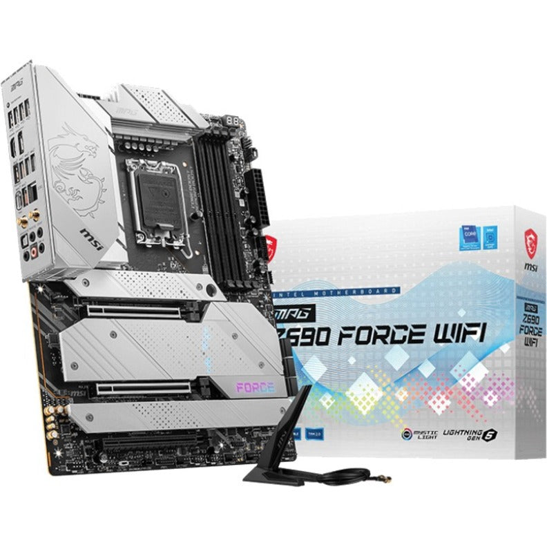 MSI Z690FORCEWIFI MPG ATX Gaming Motherboard DDR5 Intel WIFI6E, 7.1 Audio, HDMI, USB 3.2, 128GB RAM Support