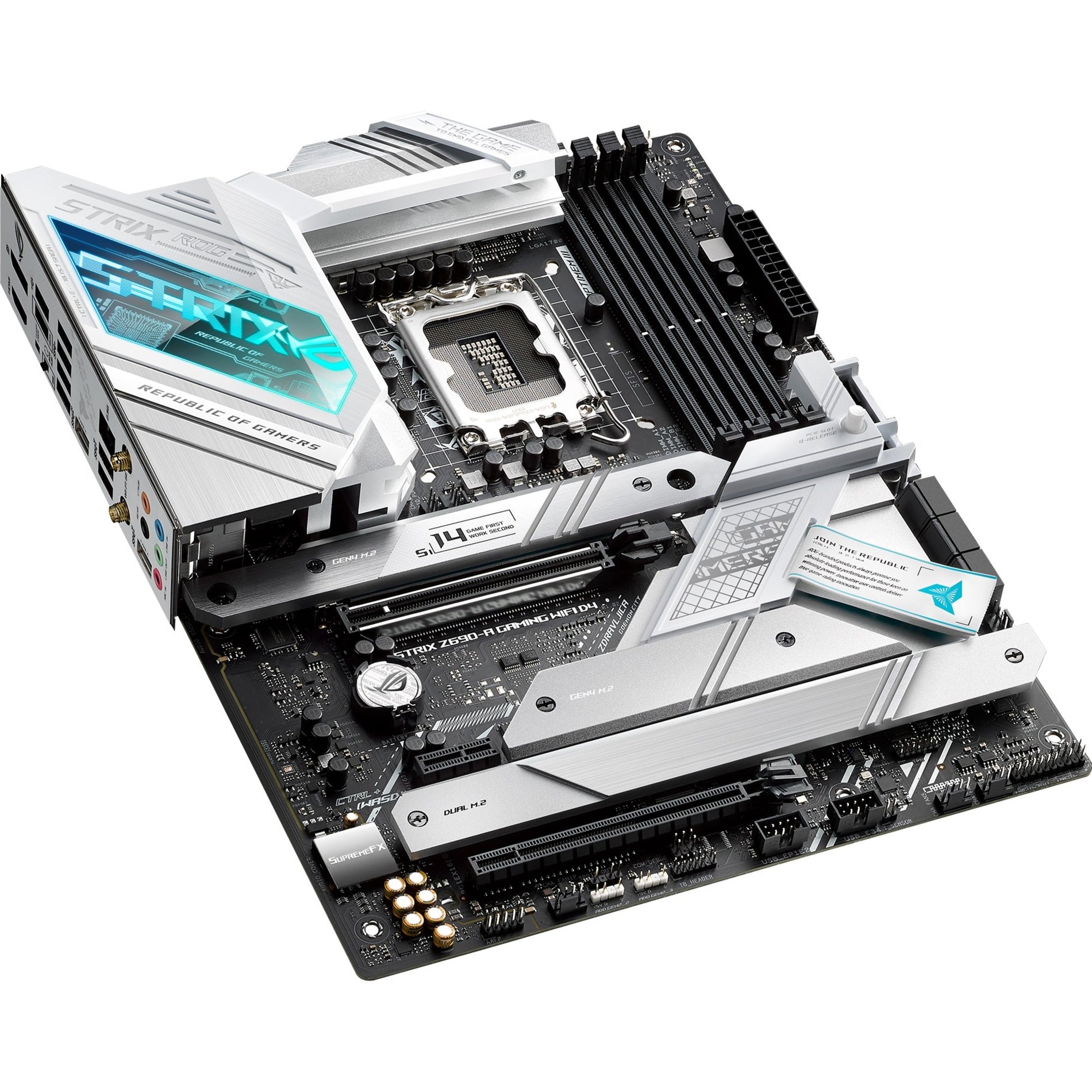 Asus ROGSTRIXZ690AGAMINGWIFID4 Strix Z690-A GAMING WIFI D4 Desktop Motherboard - Intel Z690 Chipset, Socket LGA-1700, Intel Optane Memory Ready, ATX