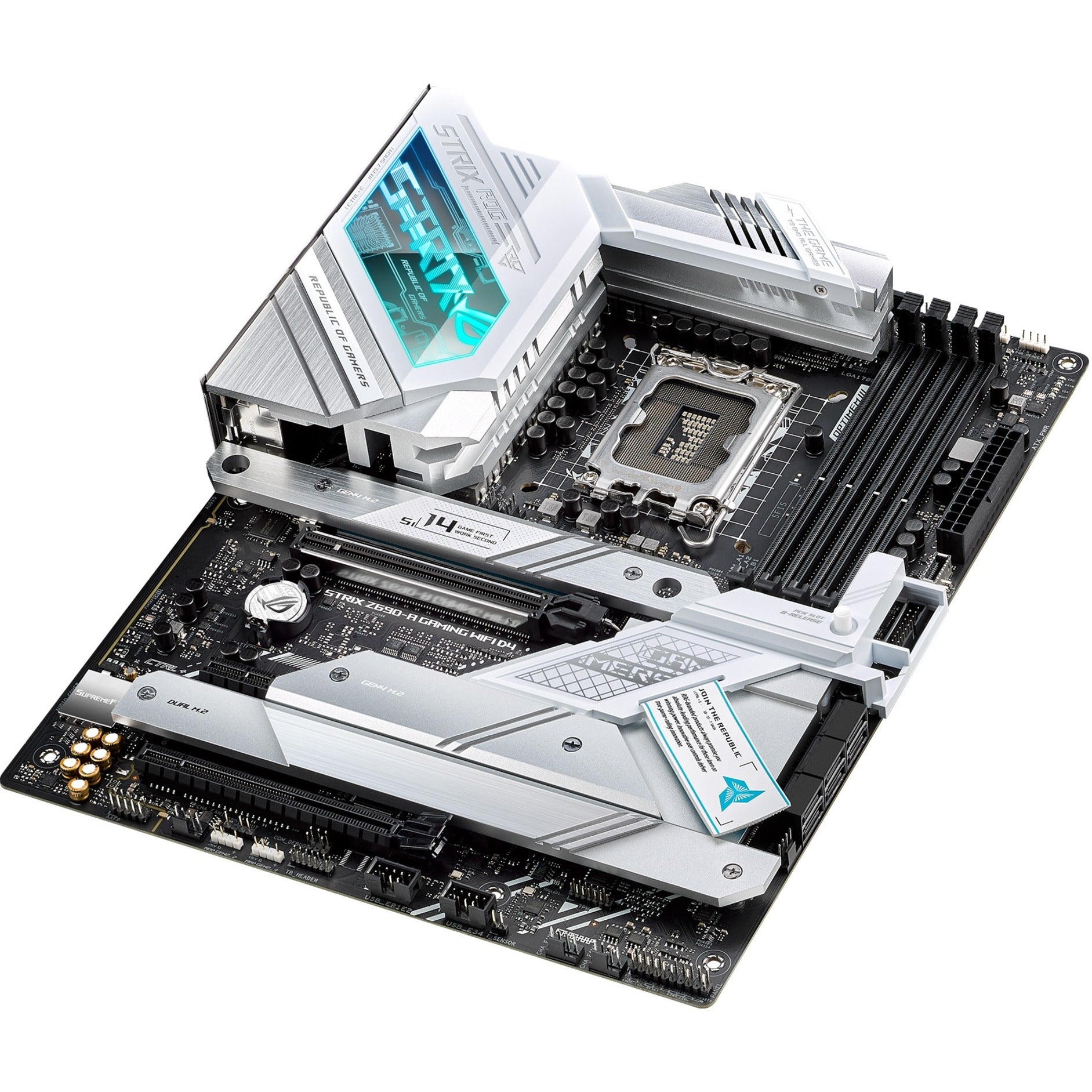 Asus ROGSTRIXZ690AGAMINGWIFID4 Strix Z690-A GAMING WIFI D4 Desktop Motherboard - Intel Z690 Chipset, Socket LGA-1700, Intel Optane Memory Ready, ATX