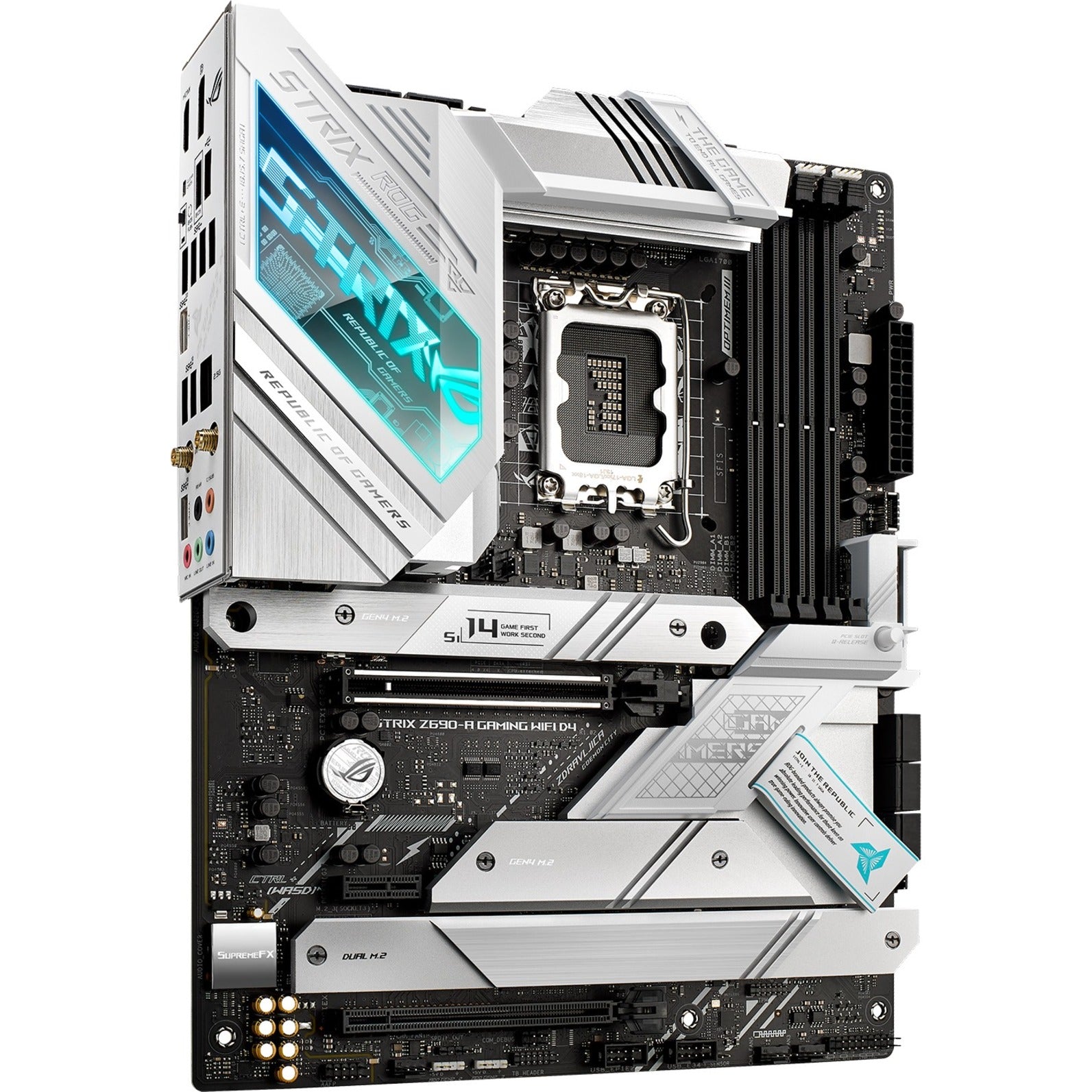 Asus ROGSTRIXZ690AGAMINGWIFID4 Strix Z690-A GAMING WIFI D4 Desktop Motherboard - Intel Z690 Chipset, Socket LGA-1700, Intel Optane Memory Ready, ATX