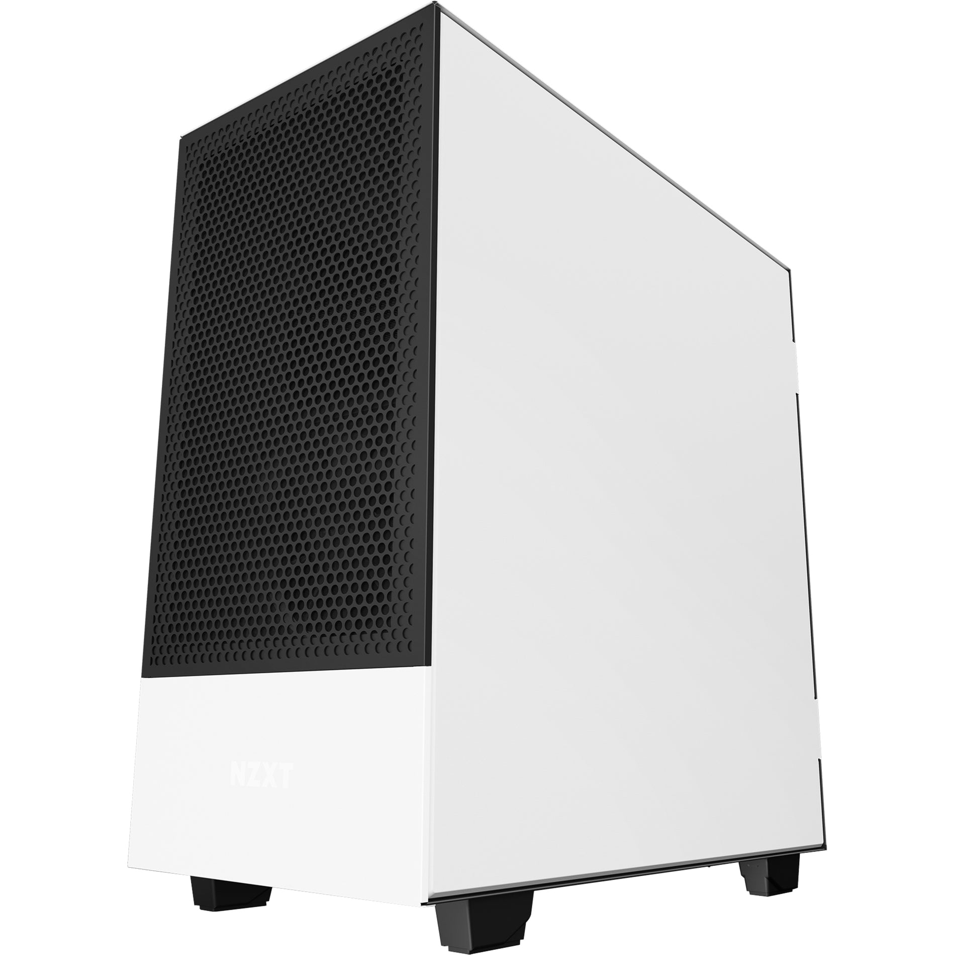 NZXT CA-H52FW-01 H510 Flow Compact Mid-tower Case, Matt White, 6 Expansion Bays, 7 Expansion Slots, 2 USB Ports, Tempered Glass, Steel