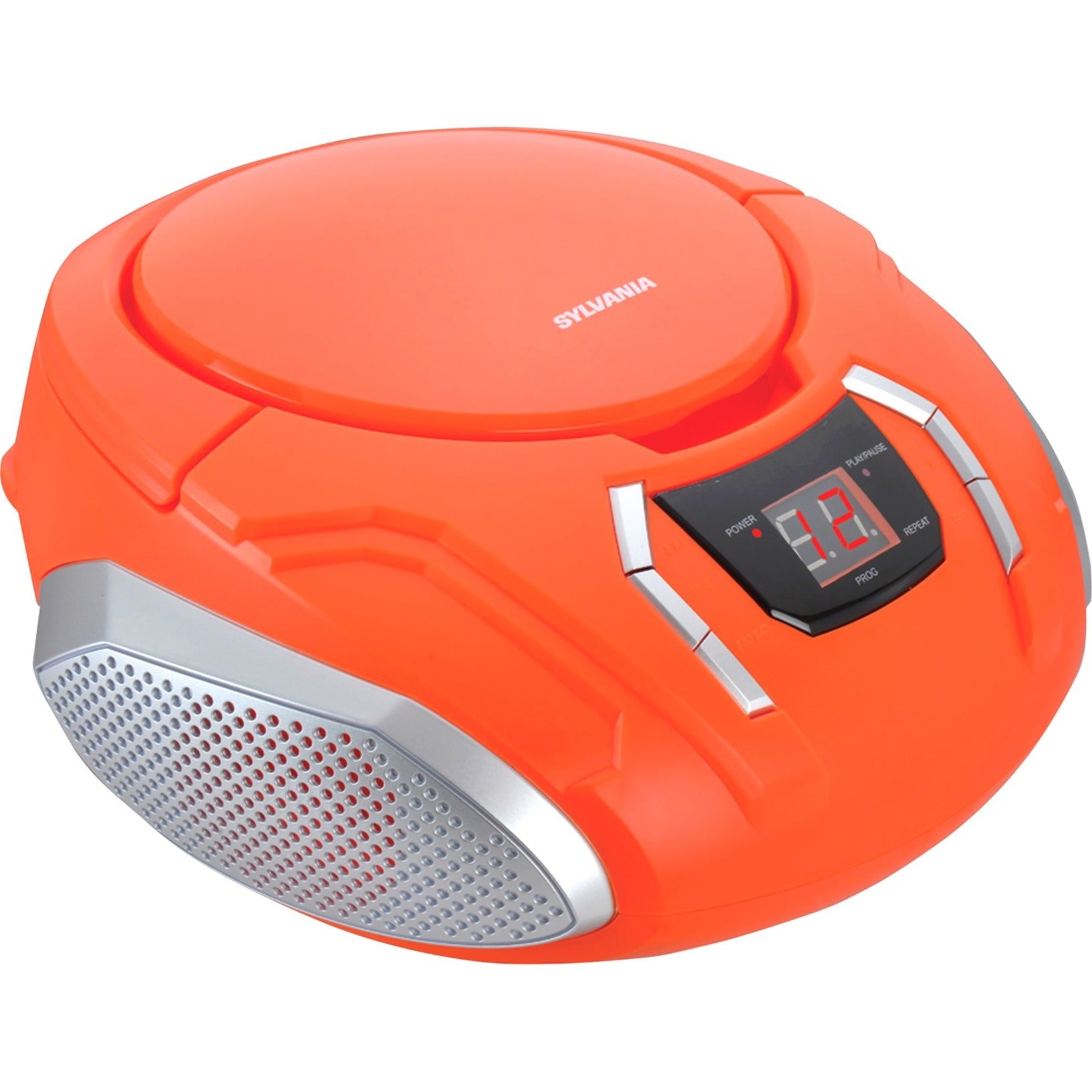 Sylvania SRCD261-B-ORANGE Portable CD Player with AM/FM Radio, Orange