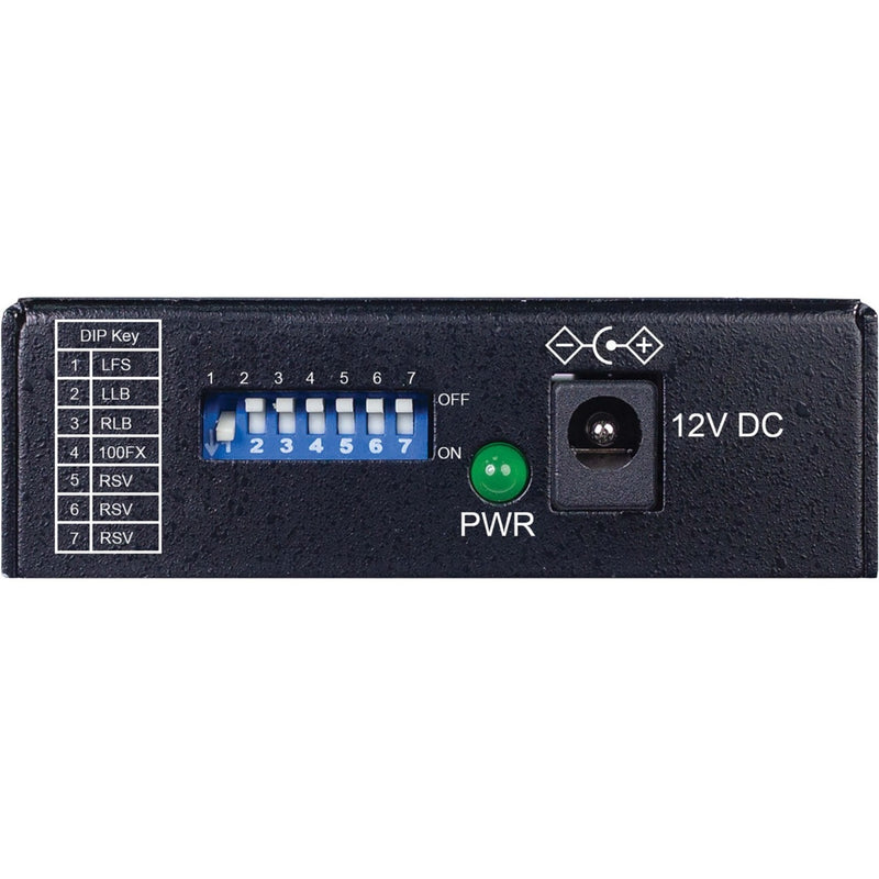 DIP switch configuration panel of N785-H01-SFP with power indicator and control settings