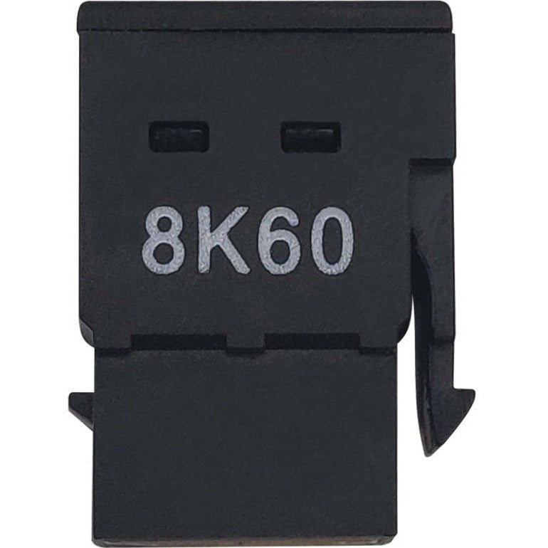 Front view of 8K60 HDMI keystone coupler with mounting tabs