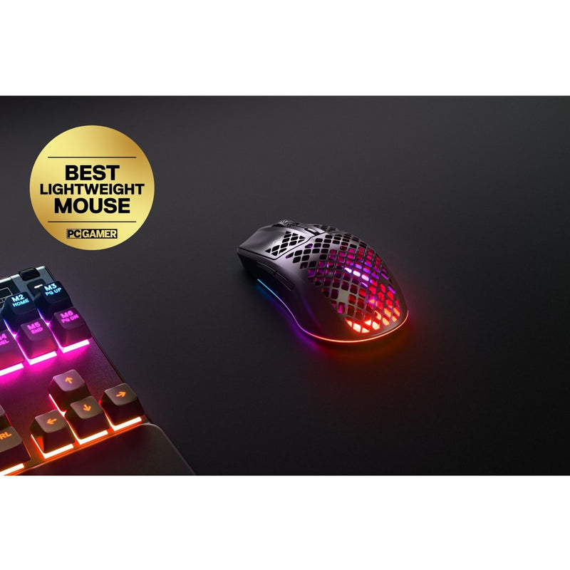 Award recognition showcase of Aerox 3 Wireless gaming mouse