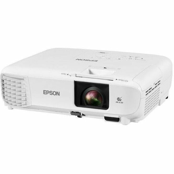 Epson V11H985020-N PowerLite 119W Projector, WXGA, 4000 lm, 16:10, 16,000:1, Refurbished