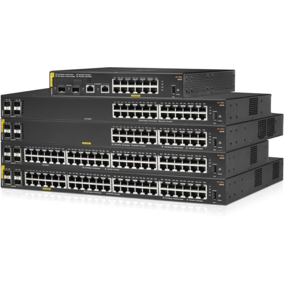 Aruba 6000 48G 4SFP Switch 米国 - 英語 ローカライゼーション、ギガビットイーサネット、ライフタイム保証、RoHS＆WEEE認定済み