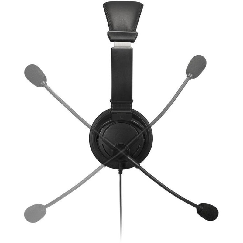 Illustration of Kensington headset microphone rotation positions