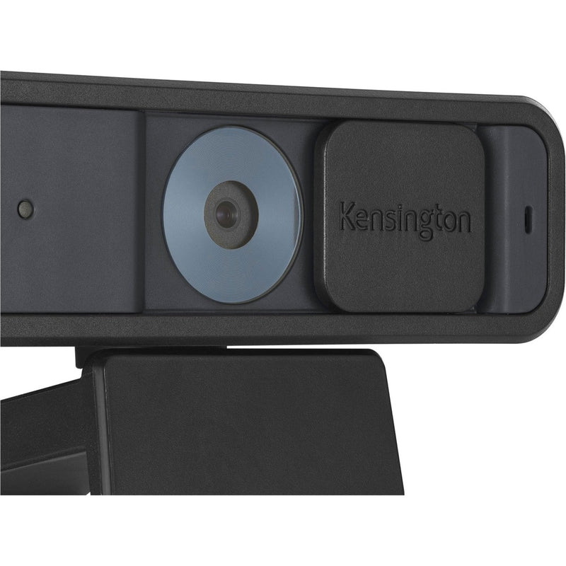 Detailed close-up of Kensington W2000 webcam lens and front panel