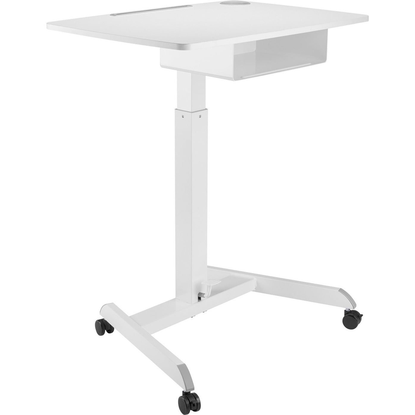 V7 DTM3SD Student Desk, Height Adjustable Gas Spring, Sturdy, Storage Drawer, Ergonomic Design