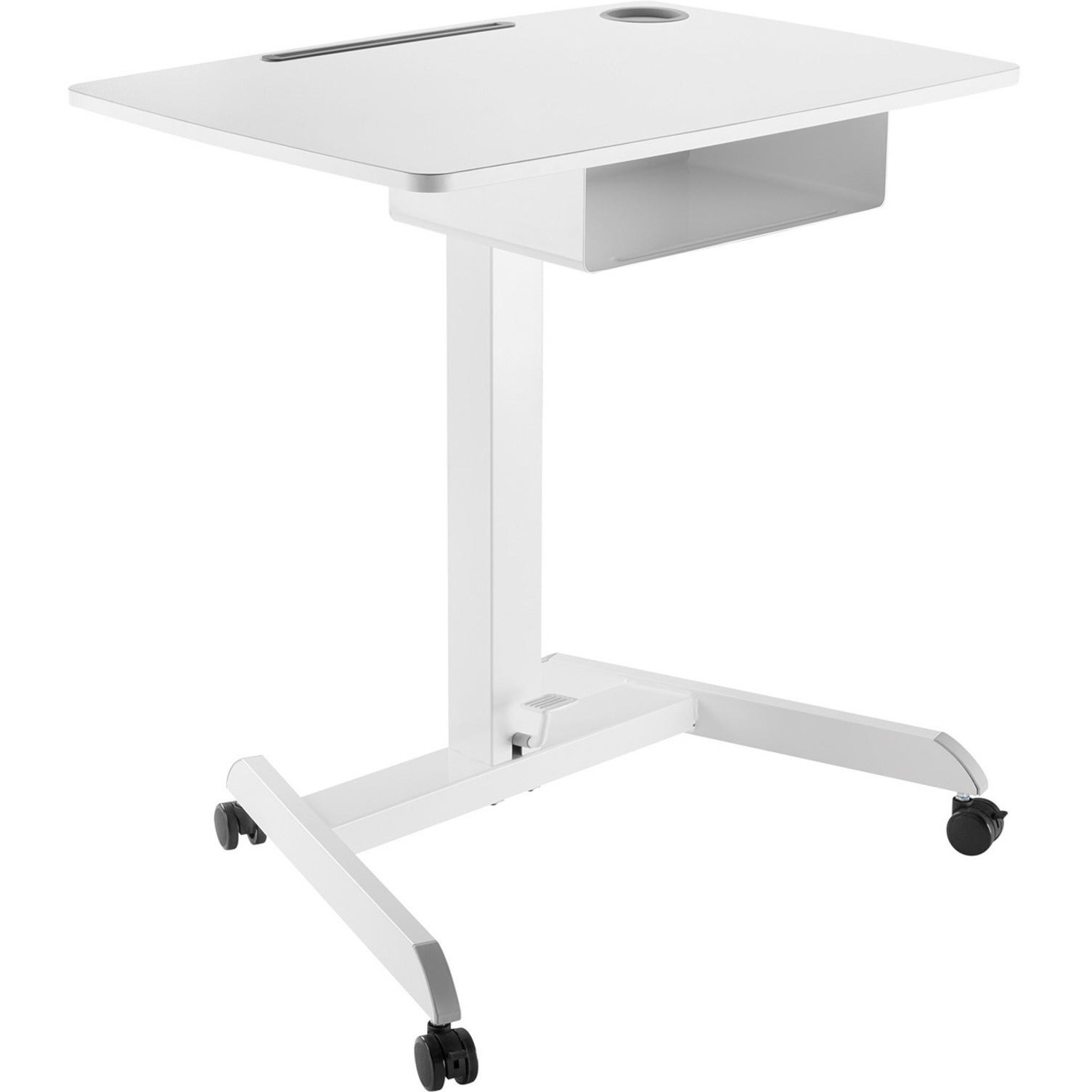 V7 DTM3SD Student Desk, Height Adjustable Gas Spring, Sturdy, Storage Drawer, Ergonomic Design