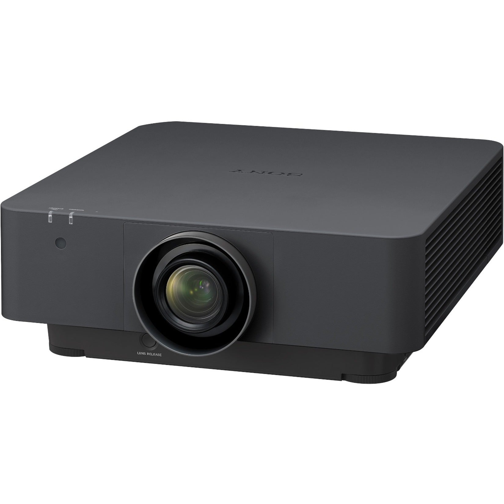 Front angled view of Sony VPL-FHZ80 black professional laser projector-alternate-image1