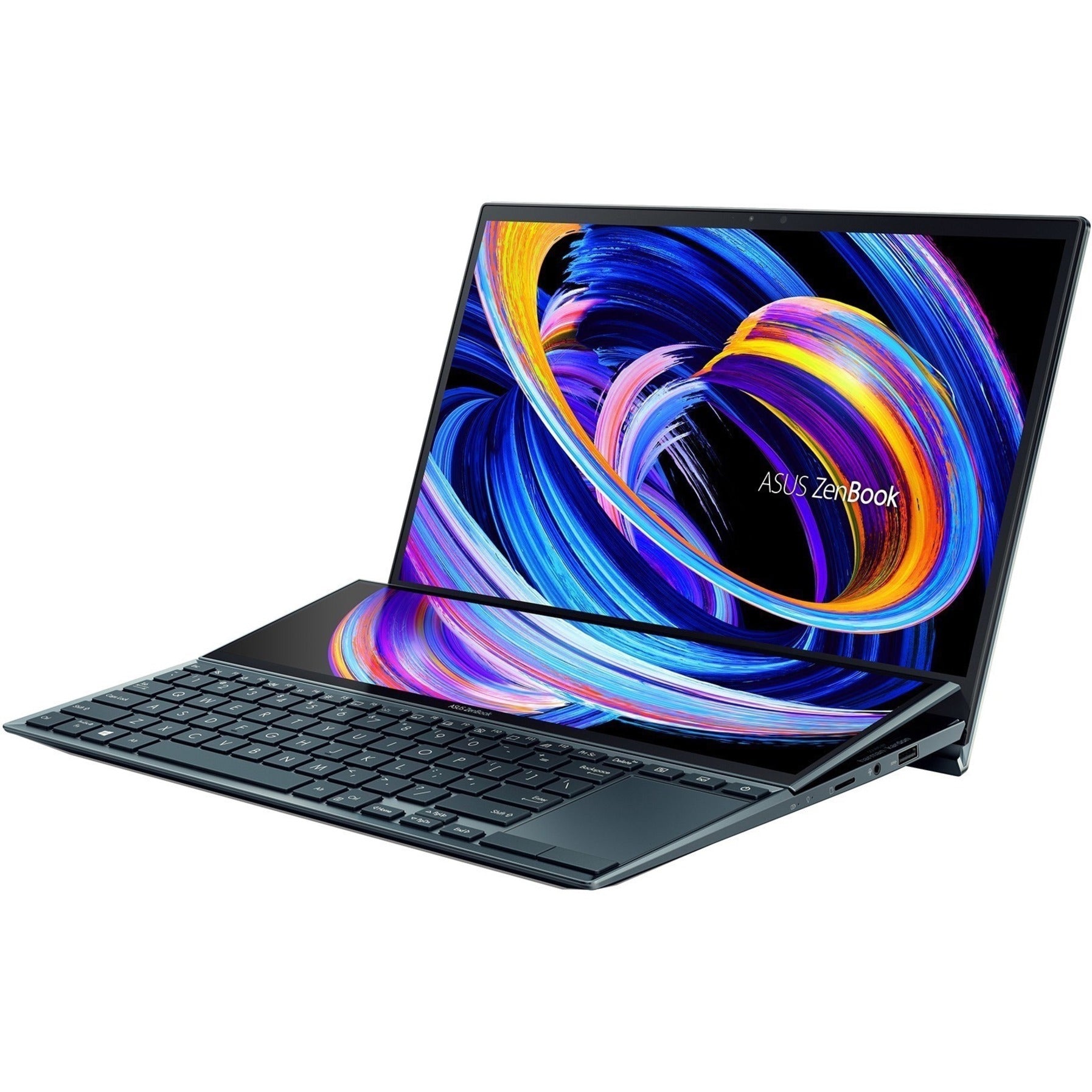 Asus UX482EAR-EB51T ZenBook Duo 14 14" Touchscreen Notebook, Intel Core i5 11th Gen, 8GB RAM, 512GB SSD, Celestial Blue