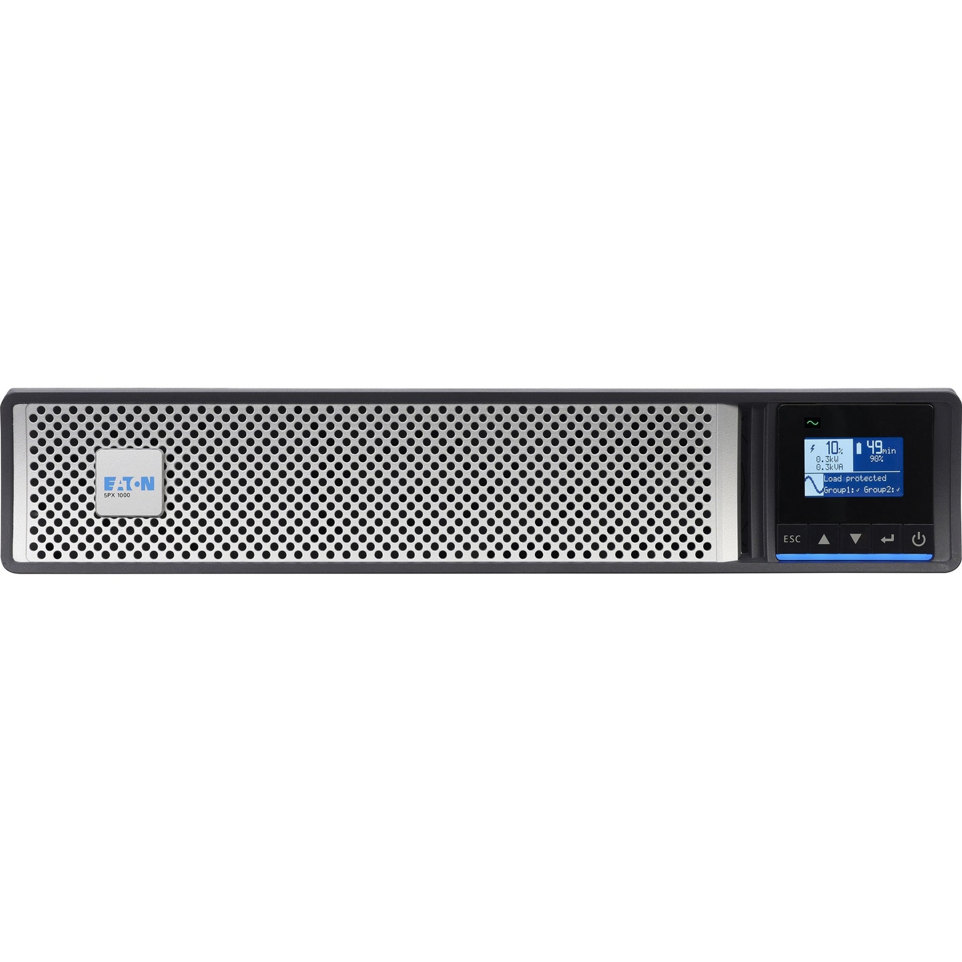 Horizontal view of Eaton 5PX G2 UPS showing 2U rack mount design-alternate-image2