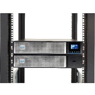 Eaton 5PX UPS mounted in server rack showing rack installation configuration