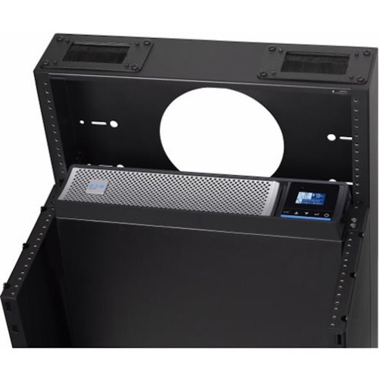 Eaton 5PX G2 UPS rear view showing mounting framework and ventilation system