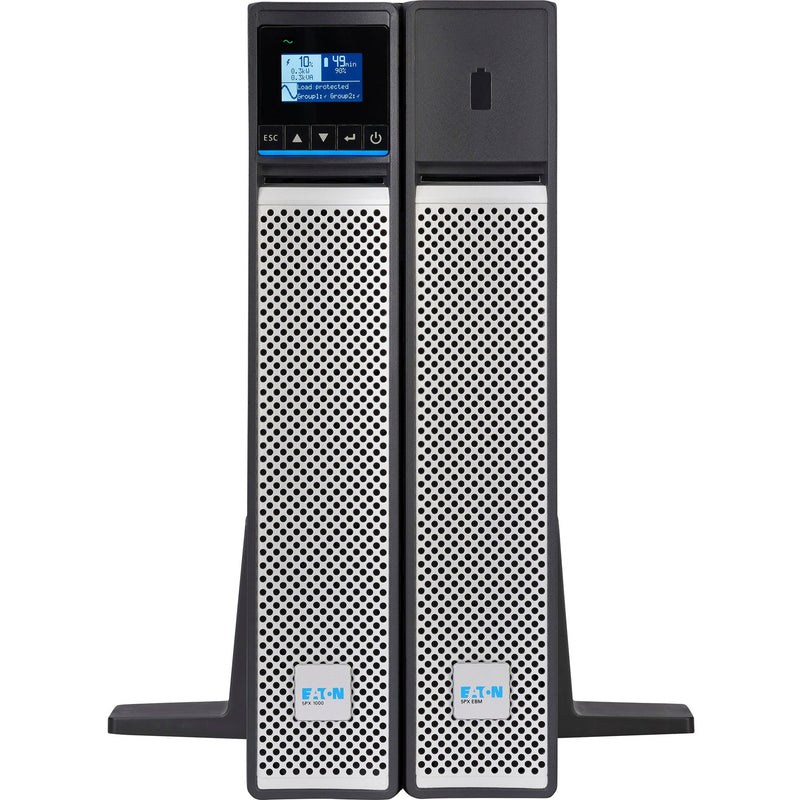 Tower configuration of Eaton 5PX G2 UPS with external battery module