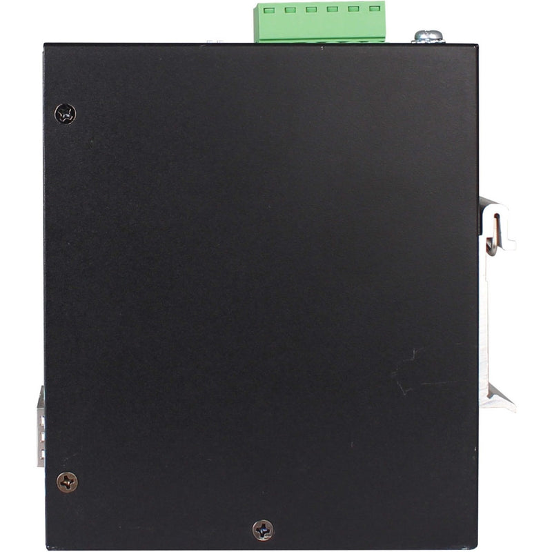 Rear view of NGI-M08C2 switch highlighting compact dimensions and mounting options