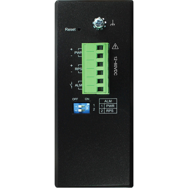 Power management interface of NGI-S16 showing control switches and terminal blocks