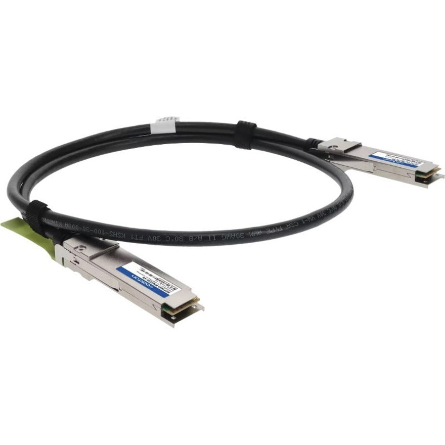 AddOn MCP1650-H012E26-AO Twinaxial Network Cable, 6.56 ft, 200 Gbit/s, EMI/EMC Shield