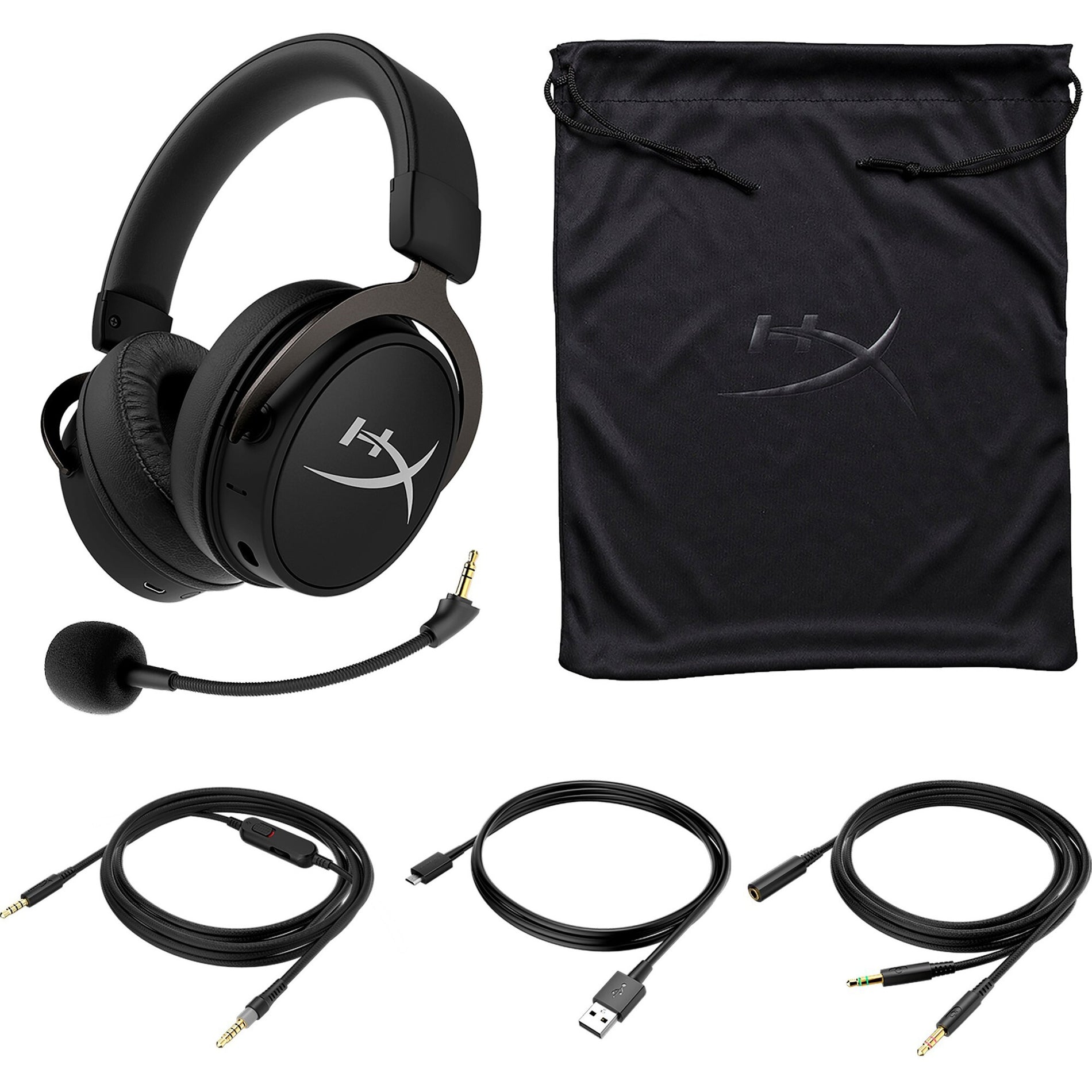 HyperX 4P5K9AA Cloud MIX Gaming Headset (Black-Gunmetal), Wireless Bluetooth, Detachable Mic, Multi-platform Support