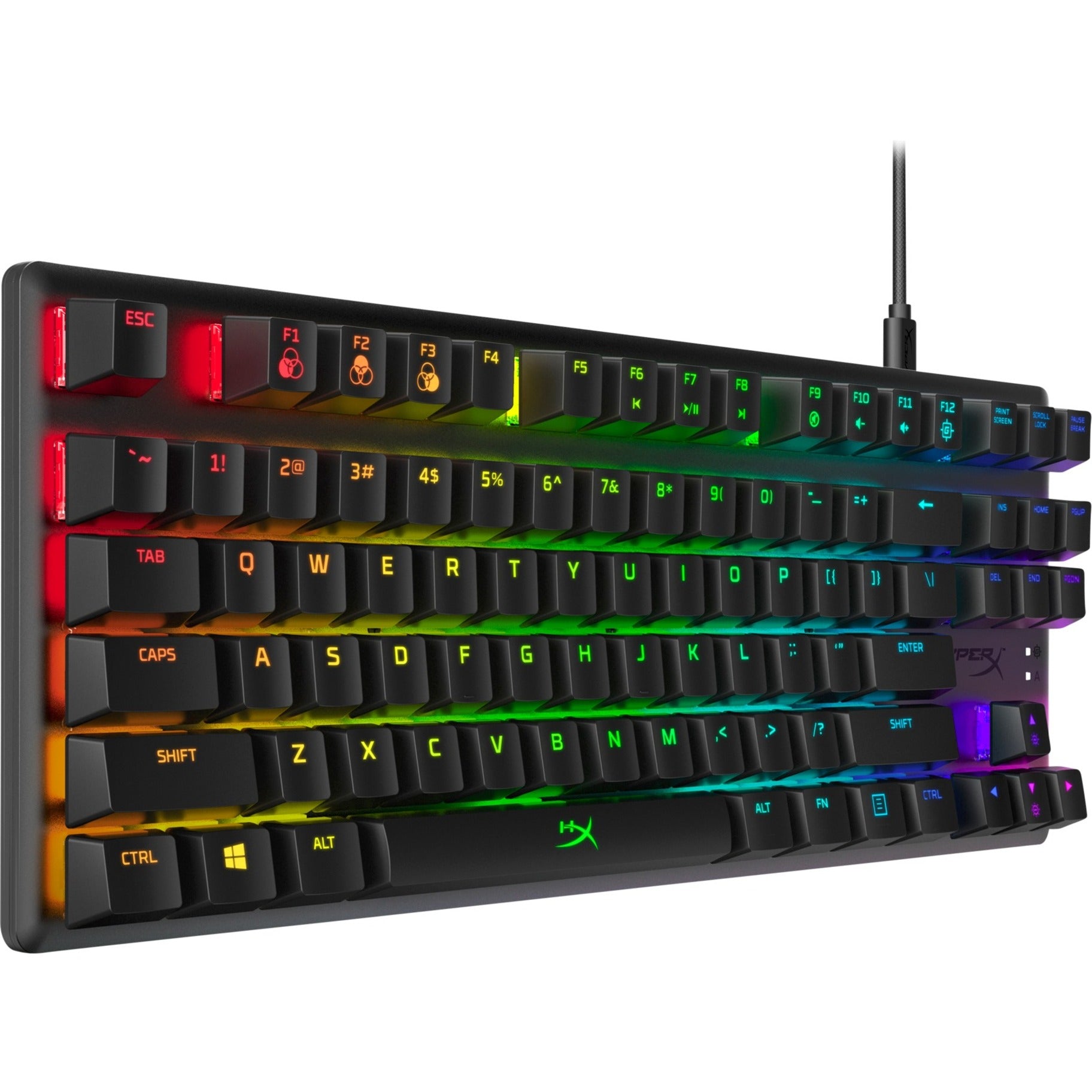 品牌名称：赛睿  HyperX合金起源核心机械游戏键盘，HX红色，RGB LED背光