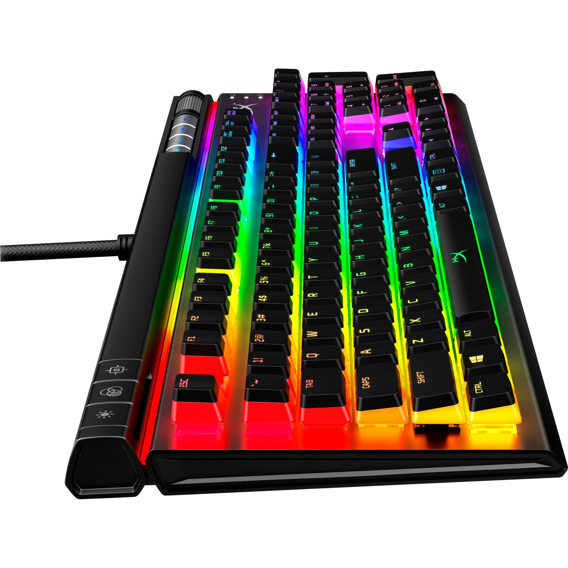 Clavier de jeu mécanique HyperX Alloy Elite 2 - HX Rouge (Disposition US) Rétroéclairage LED RGB Clavier de taille complète Molette de défilement de volume