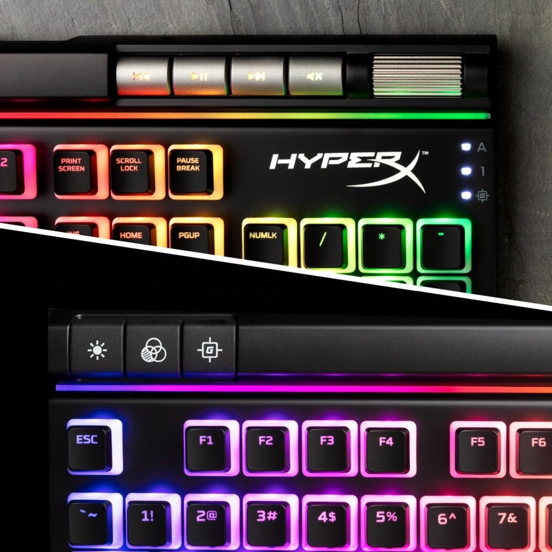 HyperX Alloy Elite 2 Mechanical Gaming Keyboard - HX Red (US Layout), RGB LED Backlight, Full-size Keyboard, Volume Scroll Wheel