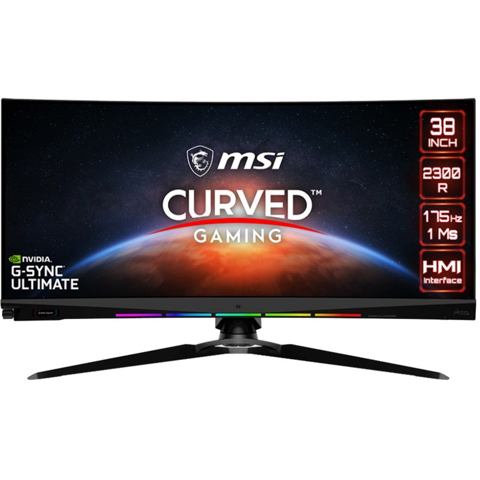 MSI MEG381CQRPLUS Optix MEG381CQR Plus 37.5 Rapid IPS UWQHD+ Gaming LCD Monitor, 3840x1600, 175Hz, 1ms, G-sync Ultimate