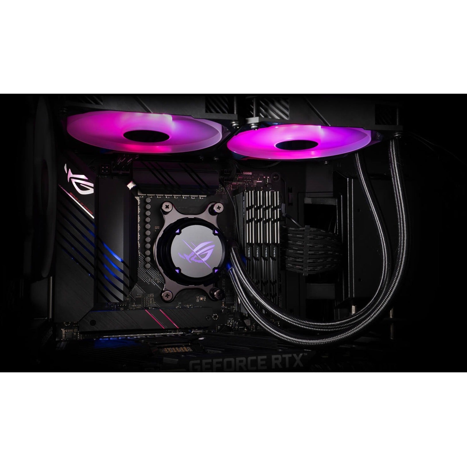 Asus ROG ROGSTRIXLCII240ARGB Strix LC II 240 ARGB Cooling Fan/Radiator/Water Block, Liquid Cooler, RGB LED, High Airflow, Low Noise