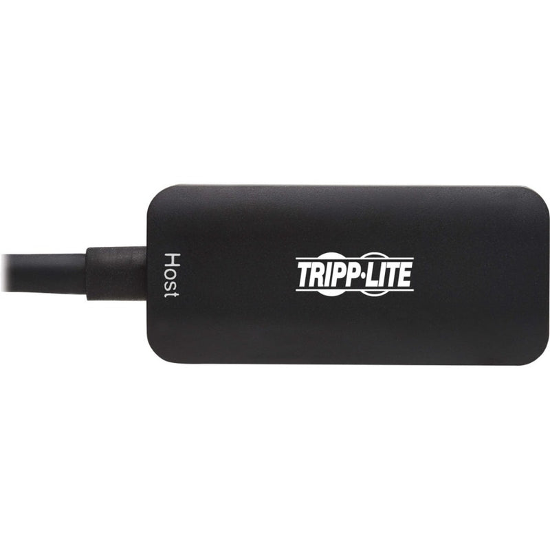 Close-up of Tripp Lite signal booster housing with branding