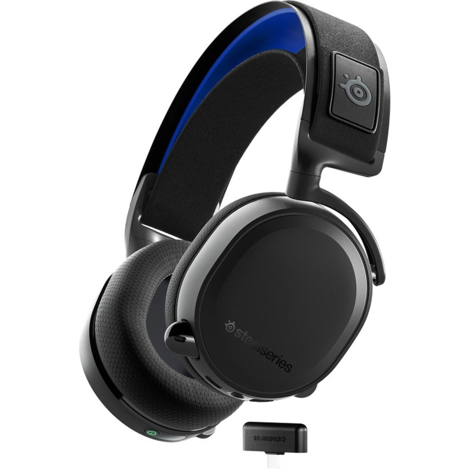 SteelSeries 61470 Arctis 7+ Gaming Headset Wireless 7.1 Surround Sound Noise Cancelling Black