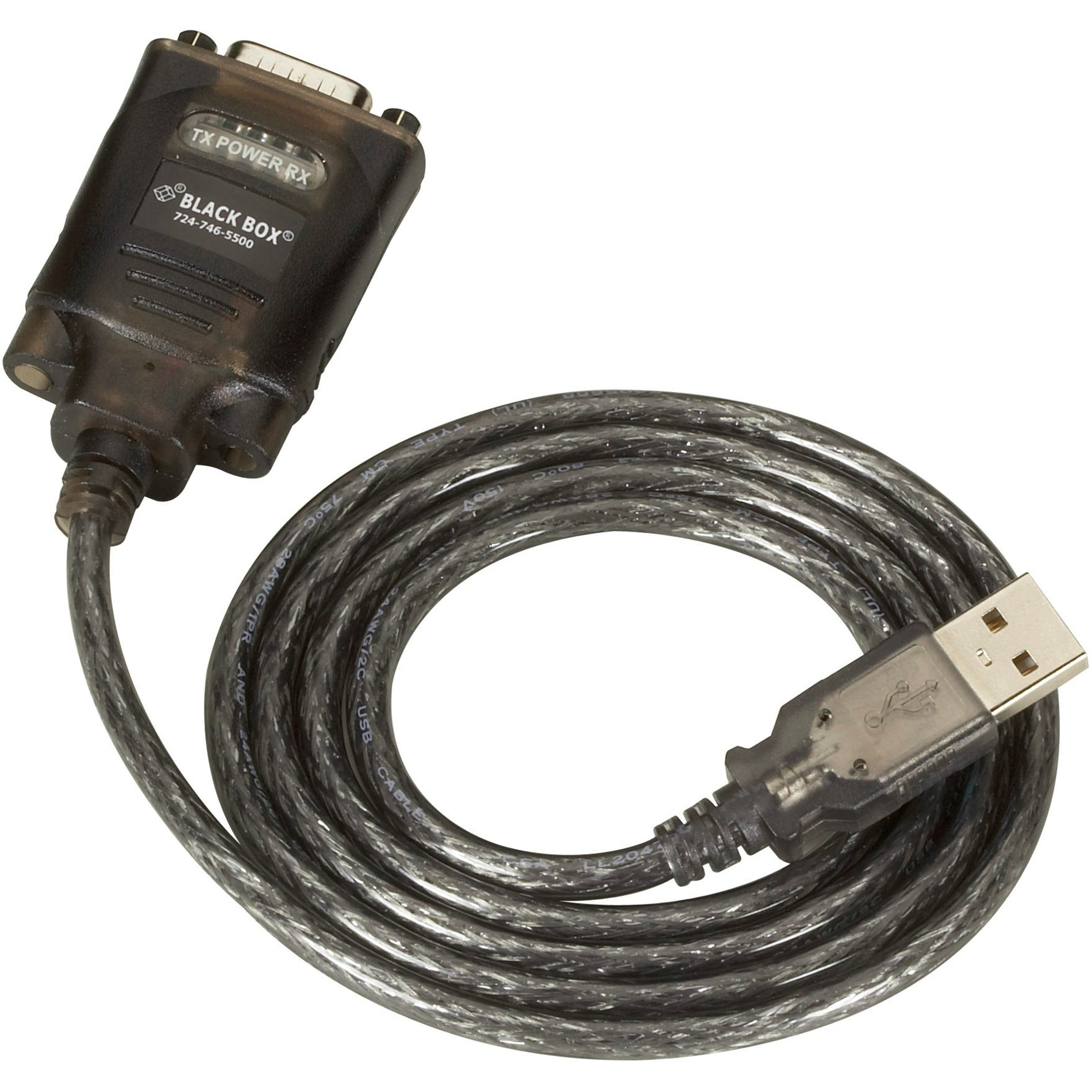 Black Box IC199A-R4 USB zu RS-232 Konverter - DB9 1-Port Datenübertragungskabel