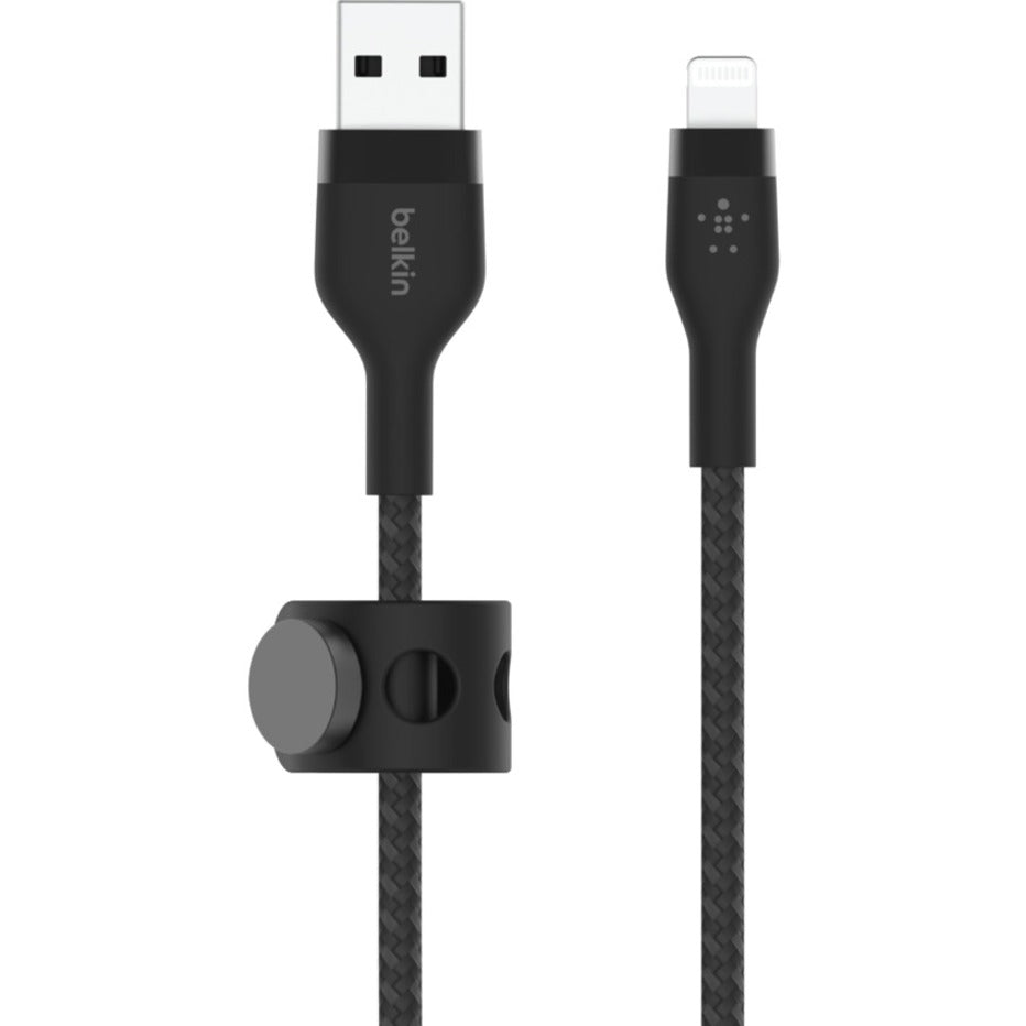 Belkin CAA010BT2MBK USB-A Cable With Lightning Connector, 6.56 ft, Flexible and Tangle-free