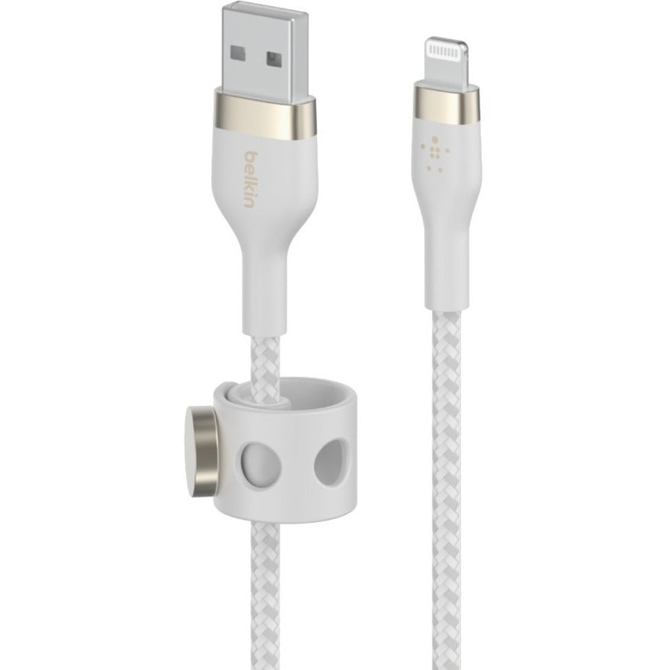 เคเบิล USB-A พร้อมหัวเชื่อม Lightning BOOST&uarr;CHARGE PRO Flex ความยาว 9.84 ฟุต สีดำ