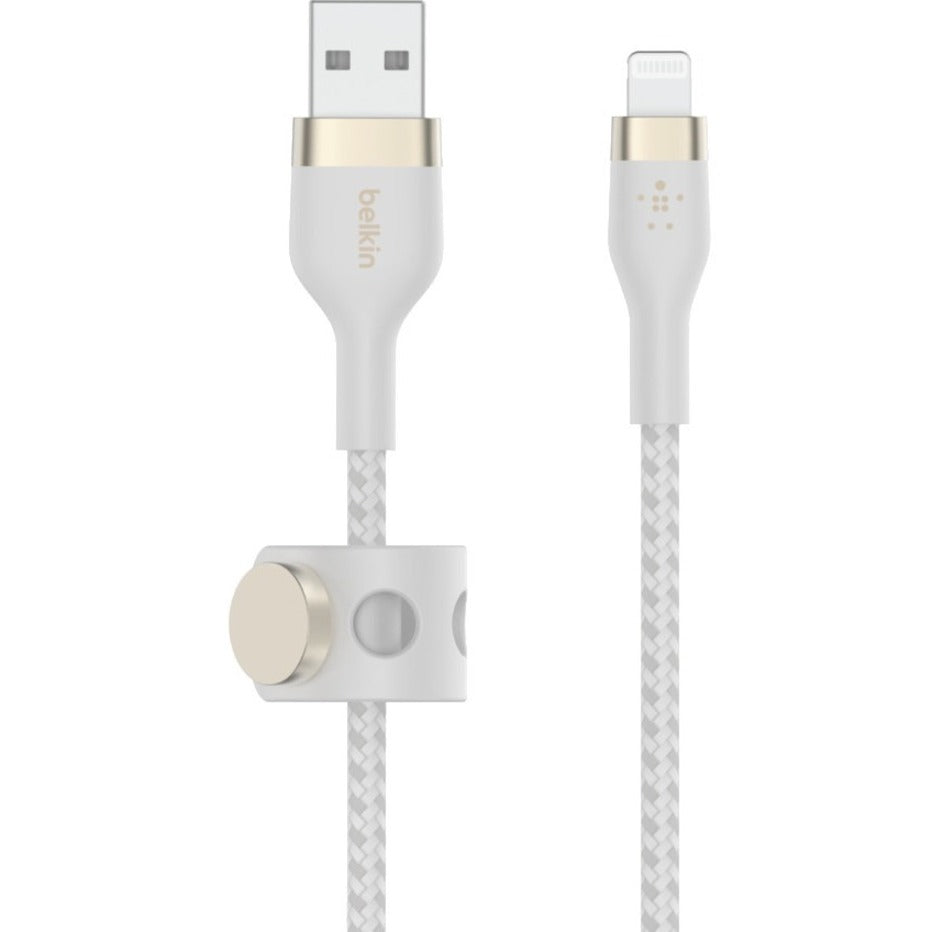 เคเบิล USB-A พร้อมหัวเชื่อม Lightning BOOST&uarr;CHARGE PRO Flex ความยาว 9.84 ฟุต สีดำ